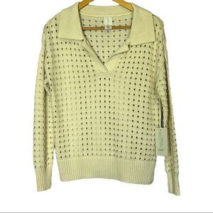Joie Open Knit Ivory Sweater Women's size XS NWT